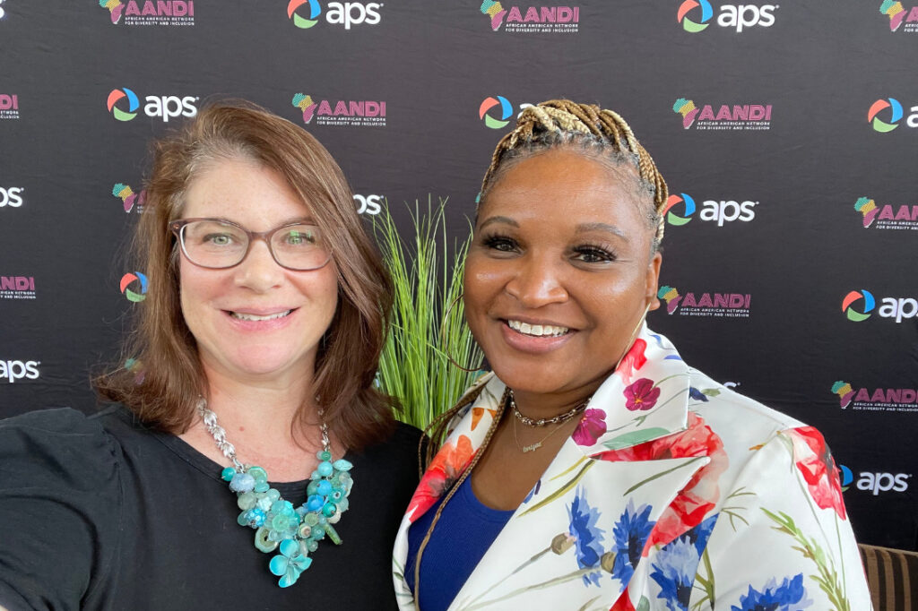Loren with author Teniqua Broughton at an event discussing leadership and diversity.